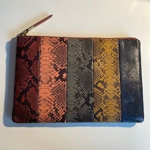 Madewell Leather Pouch clutch NWT